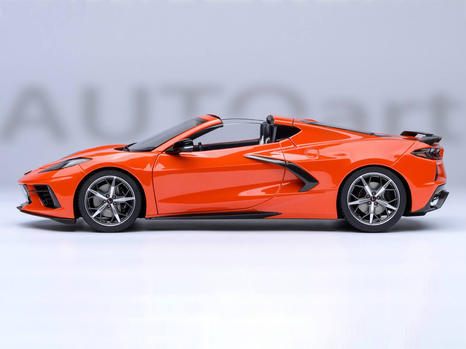 Alt View 6. Autoart - 2020 Chevrolet Corvette C8 Stingray Sebring Orange 1/18 Model Car by Autoart.