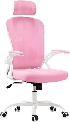 Trinkets Crazed - Ergonomic Office Chair, Home Office Desk Chair with Headrest, High Back Computer Chair with Armrests - Pink