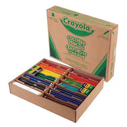 Crayola Colored Pencils (Crayons de Couleur)
Regular Pencils (Crayons Ordinaires)
42 Pencils in 14 Colors
12 Sharpeners (Tailles-Crayon)