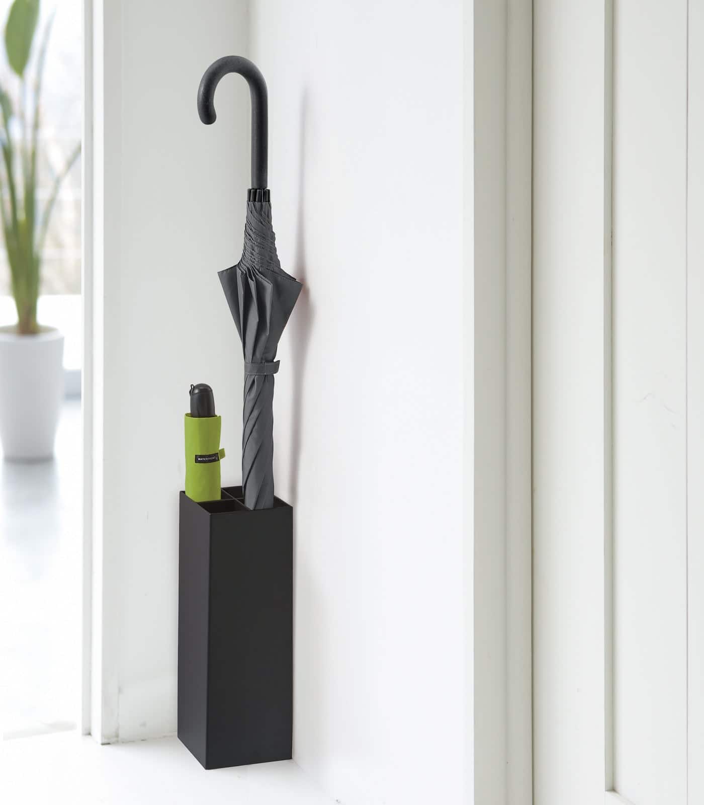 Yamazaki Home - Compact Umbrella Stand - Steel - Black