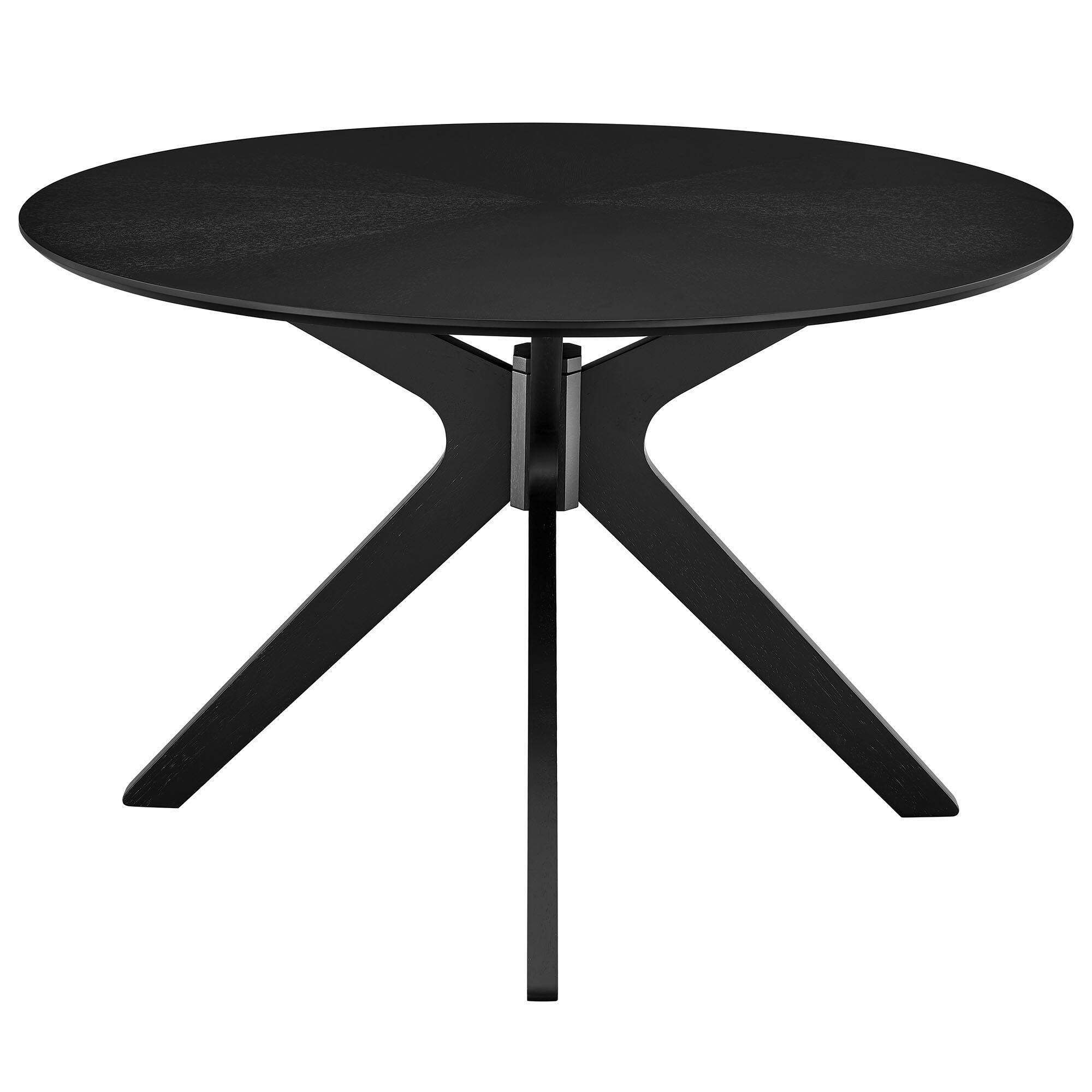 Alt View 2. Modway - Crossroads Wood Dining Table - Black.