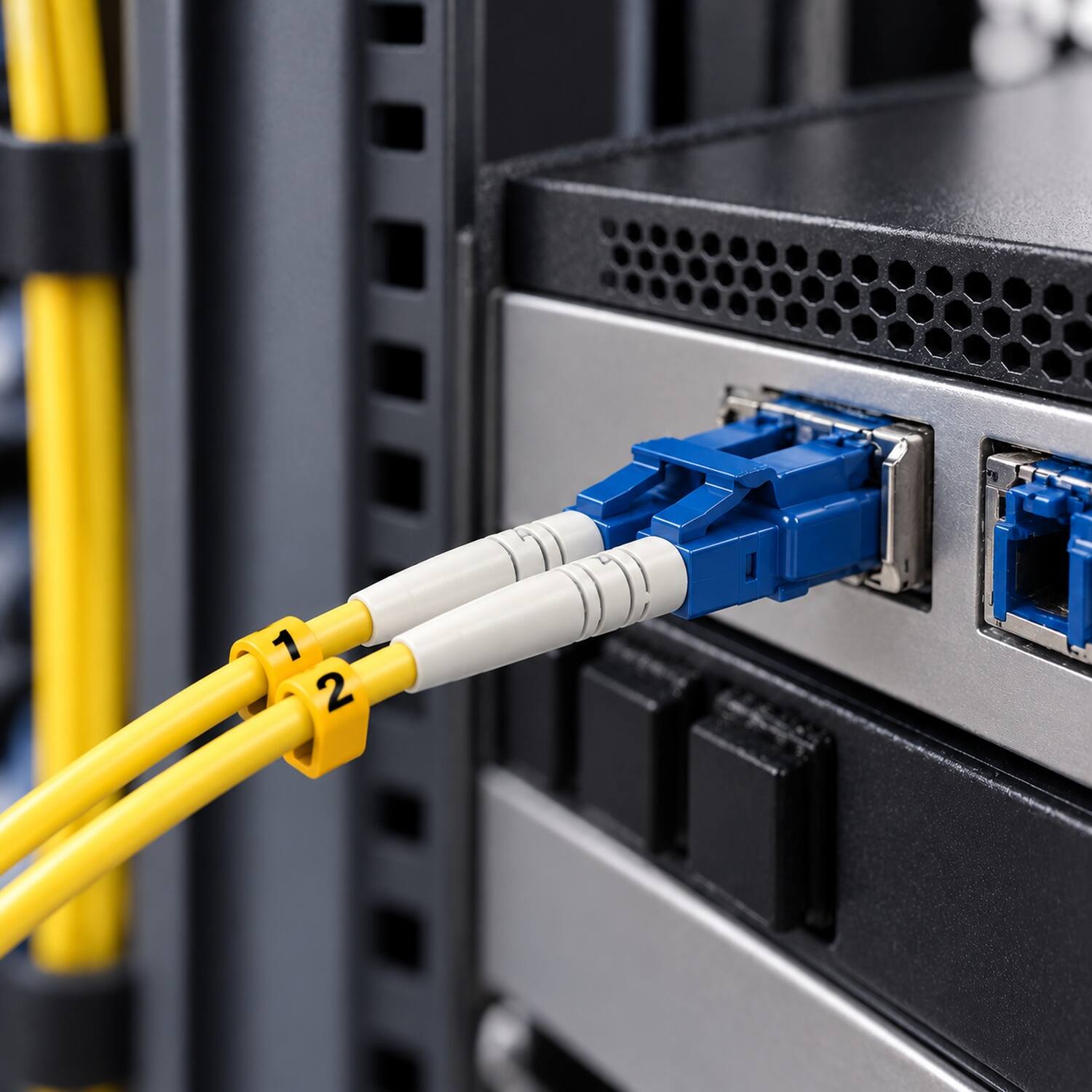 Left. Sanoxy - 25m LC/LC Duplex 9/125 Single Mode Fiber Optic Cable - Multi.