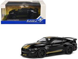 2020 Shelby Mustang GT500 Stripes 1/43 Diecast Model Car by Solido - Black with Gold