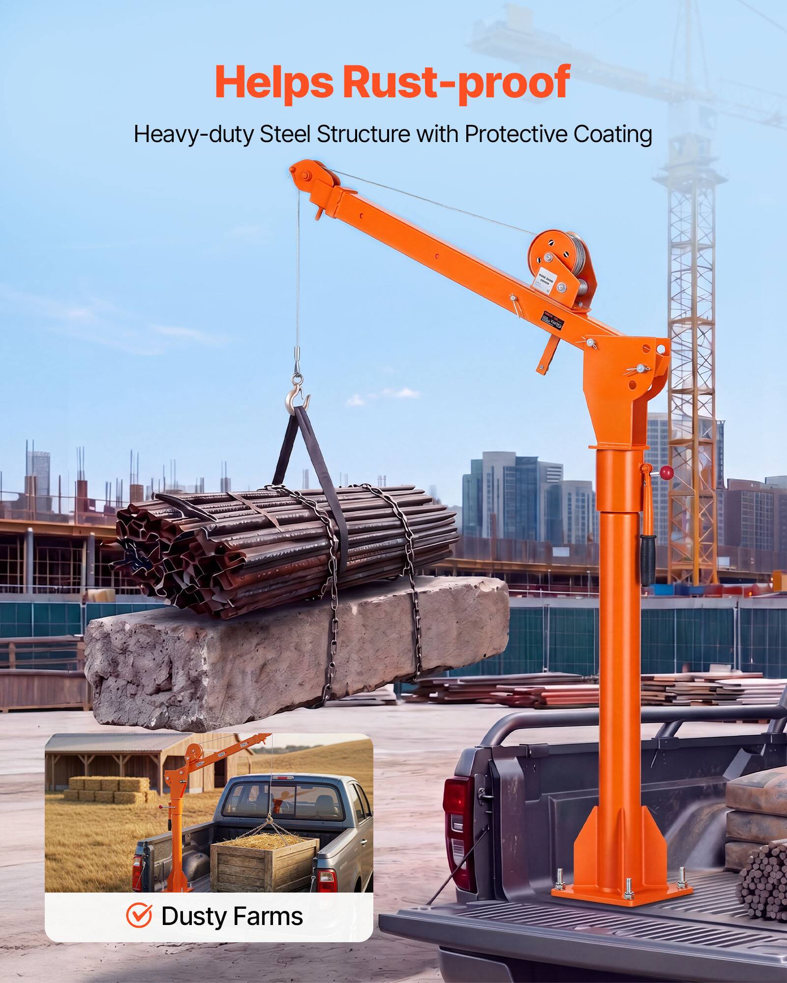 Helps Rust-proof  
Heavy-duty Steel Structure with Protective Coating  
Dusty Farms
