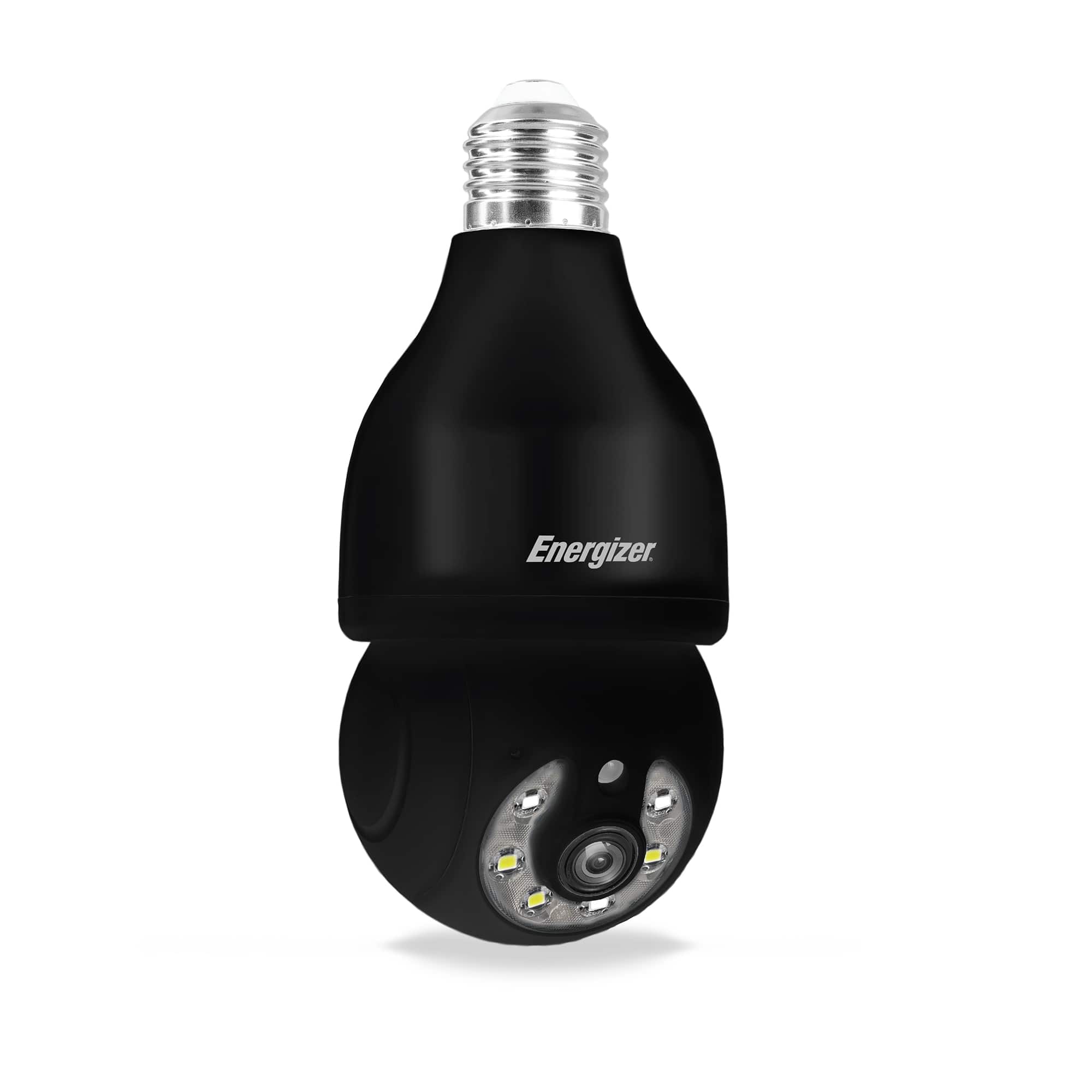 Energizer - Smart Outdoor 2K QHD Security Socket Camera, 5GHz & 2.4 GHz Dual Band, Pan & Tilt Motion Tracking, 2-Way Audio - Black
