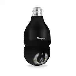 Energizer - Smart Outdoor 2K QHD Security Socket Camera, 5GHz & 2.4 GHz Dual Band, Pan & Tilt Motion Tracking, 2-Way Audio - Black