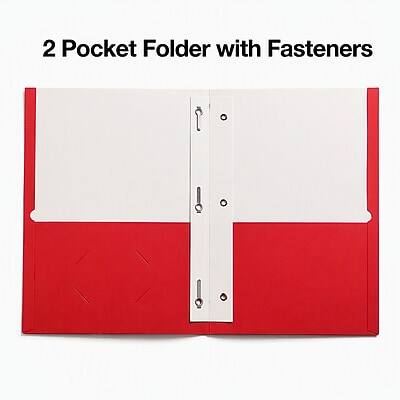 2 Pocket Folder with Fasteners