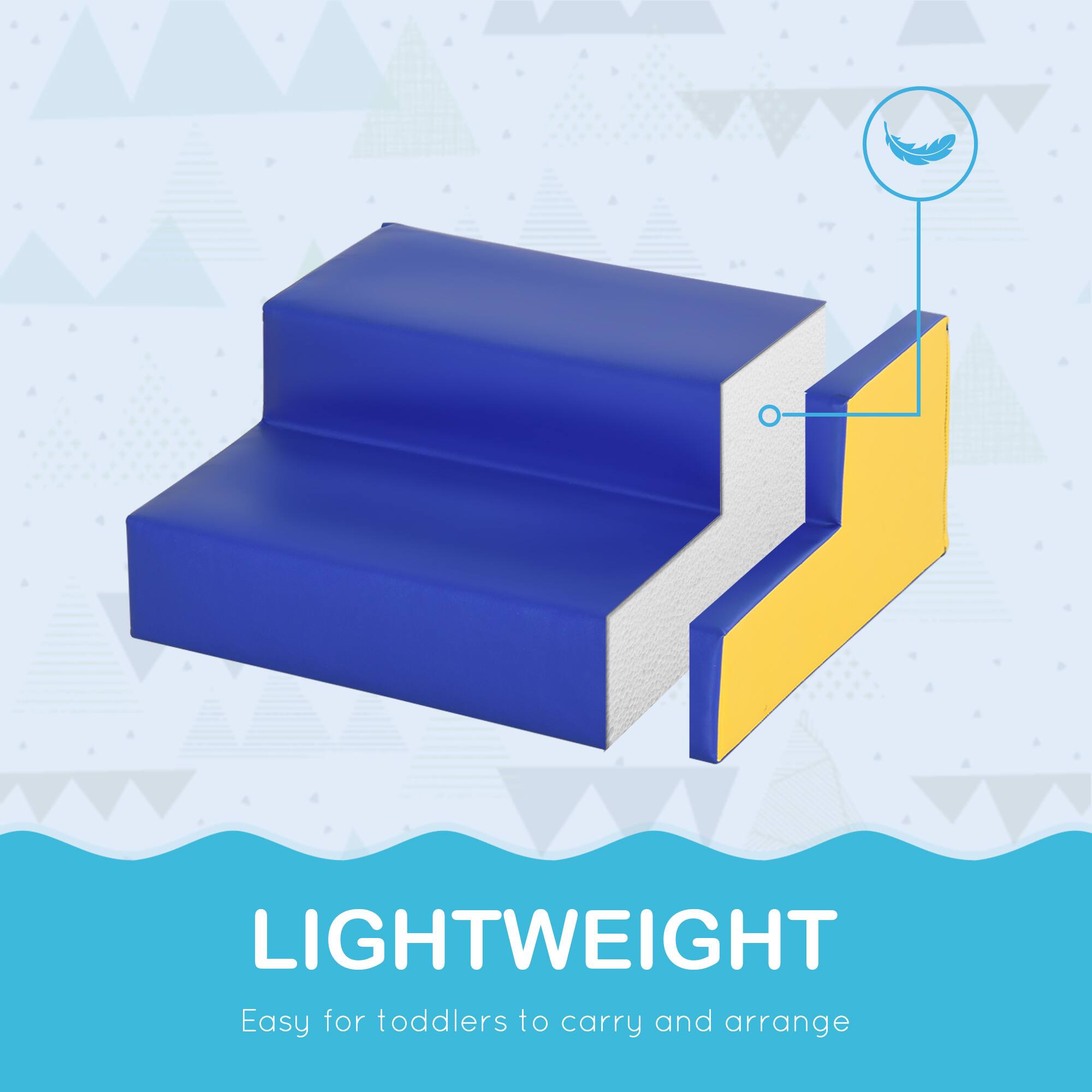 LIGHTWEIGHT  
Easy for toddlers to carry and arrange