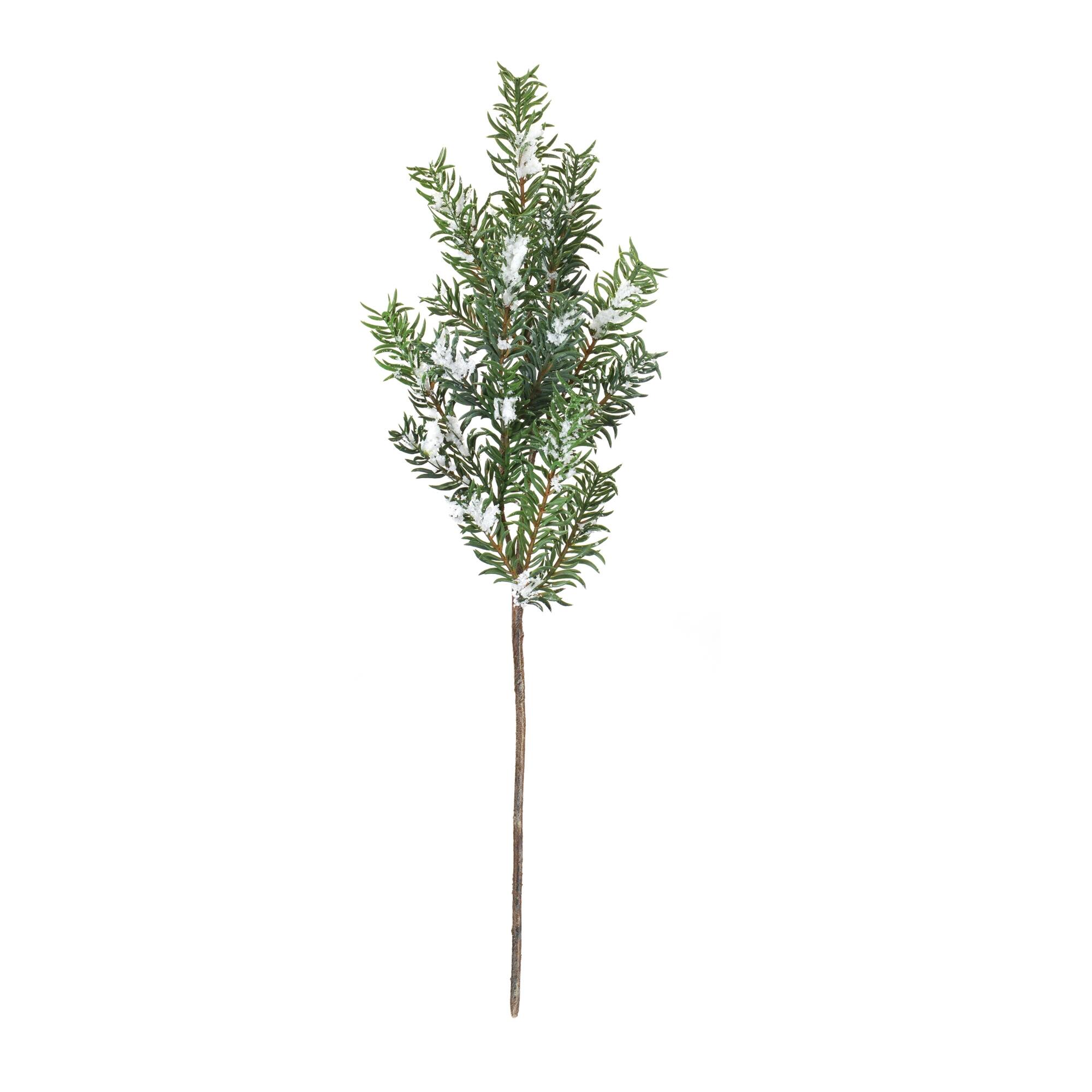 Angle. BreeBe - Snow Pine Spray (Set of 6) - Green, White.