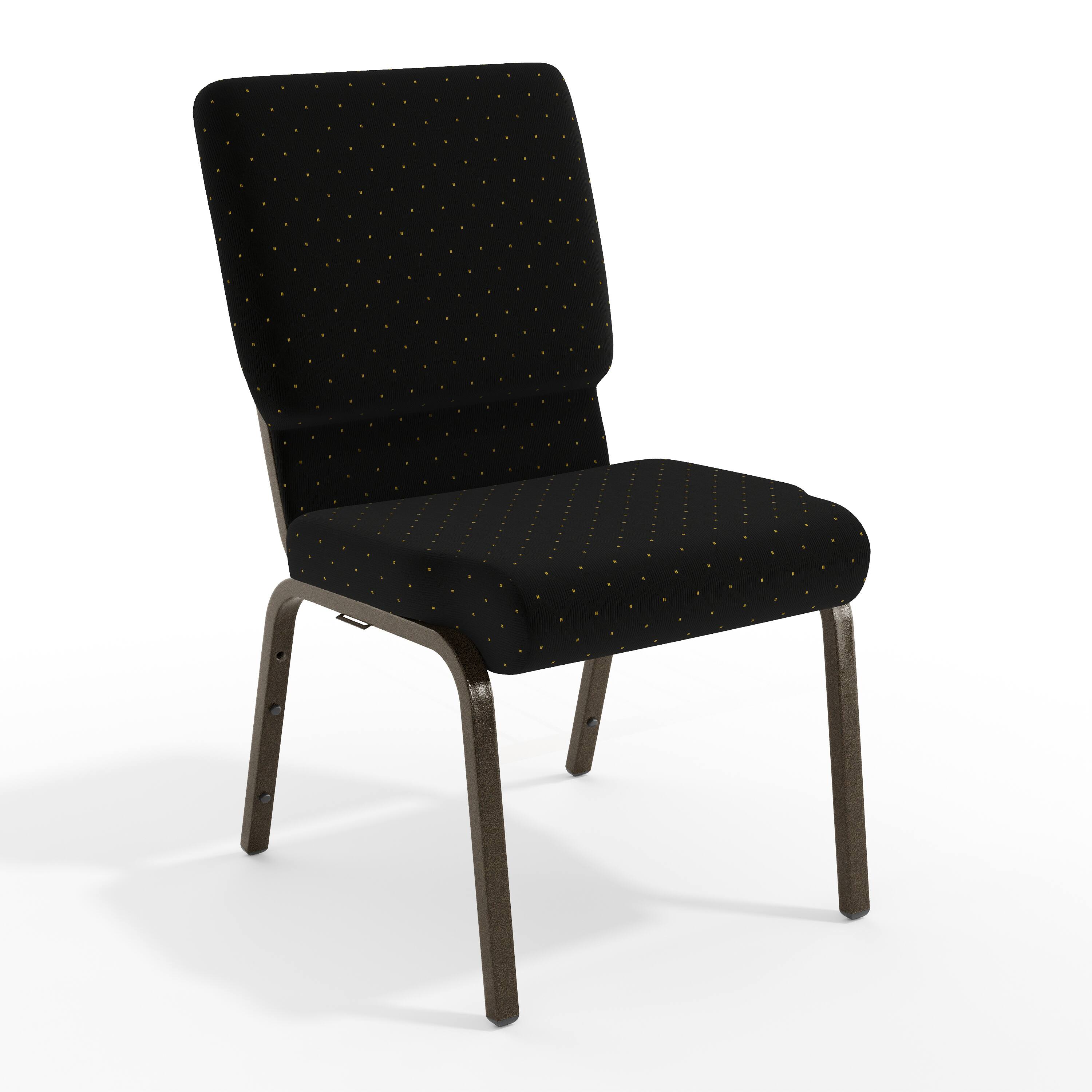 Black Dot Patterned Fabric/Gold Vein Frame