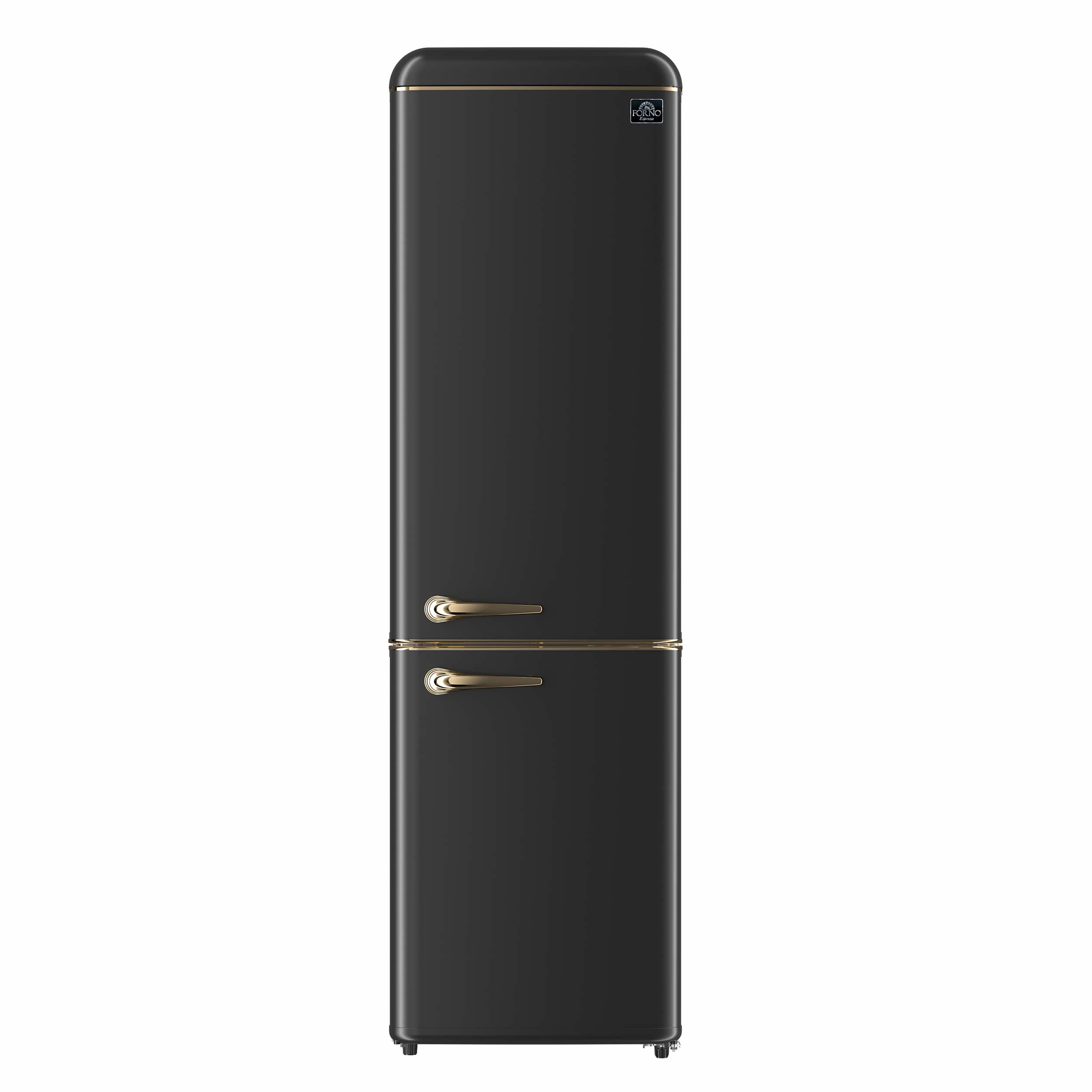 Forno Appliances - Storico 9 Cu. Ft. Retro Compact Refrigerator with Bottom-Freezer - Black