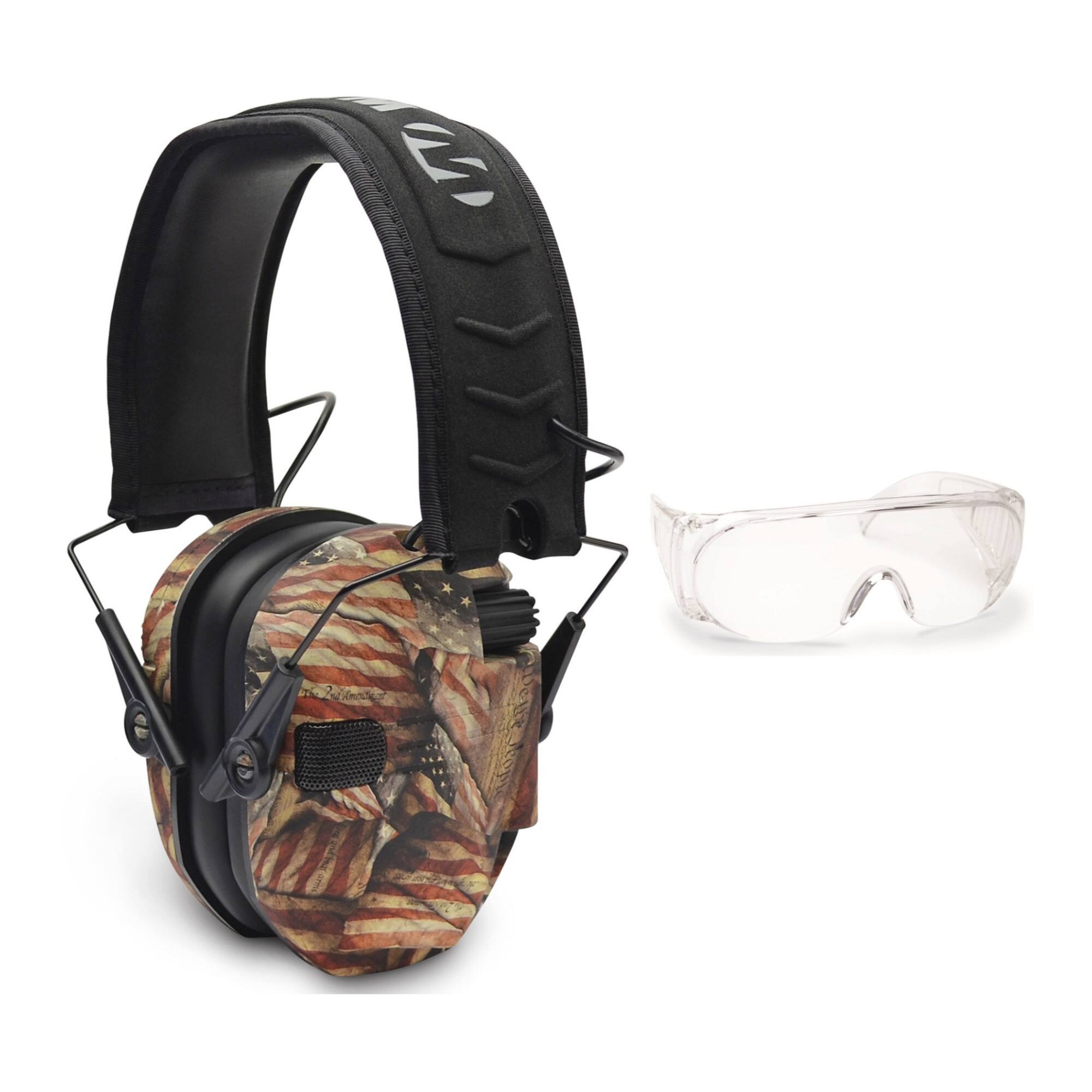 Walkers - Walker’s Razor Slim Electronic Muff (American Flag) and OTG Shooting Glasses Kit - Brown price history on PriceWatchPro