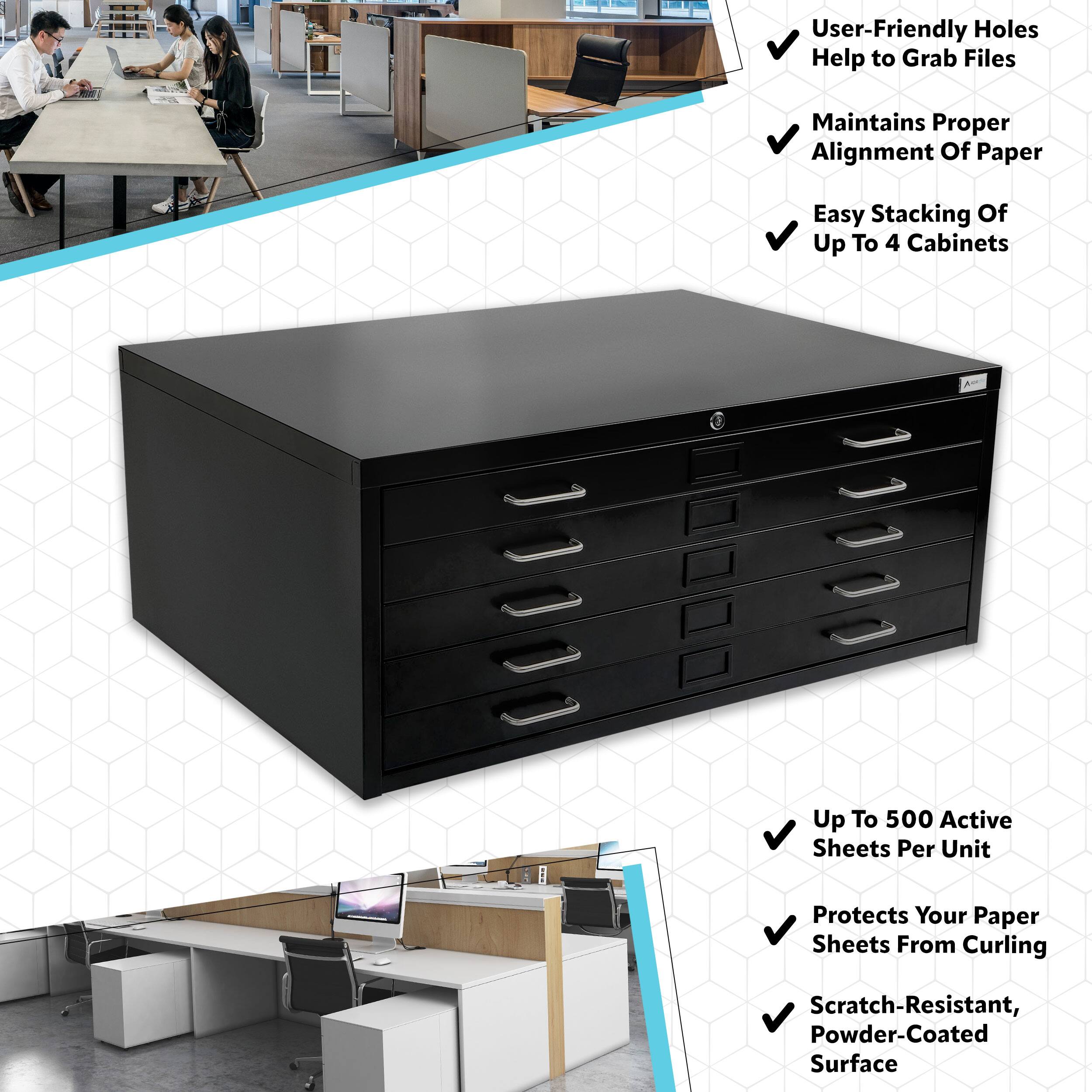 User-Friendly Holes Help to Grab Files, Maintains Proper Alignment Of Paper, Easy Stacking Of Up To 4 Cabinets, Up To 500 Active Sheets Per Unit, Protects Your Paper Sheets From Curling, Scratch-Resistant, Powder-Coated Surface