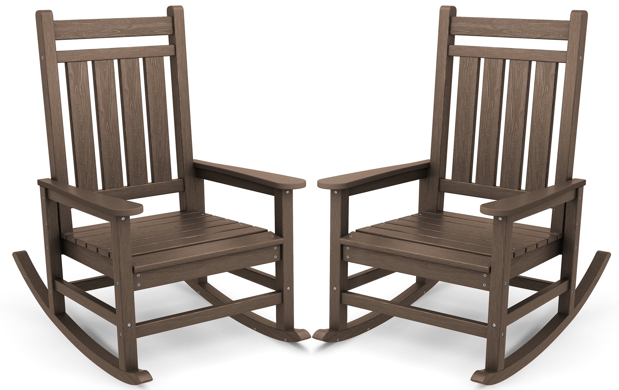 SERWALL - Outdoor Rocking Chair Set of 2, HDPE Rocker for Adults - Coffee price history on PriceWatchPro
