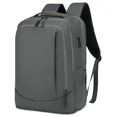 Front. Unique Bargains - 35L Expandable Travel Backpack, 17" Laptop, USB-C Charging, TSA Approved Carry On Business Bag - Grey.