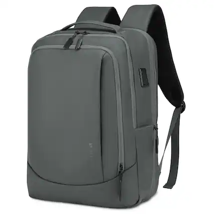 Front. Unique Bargains - 35L Expandable Travel Backpack, 17" Laptop, USB-C Charging, TSA Approved Carry On Business Bag - Grey.
