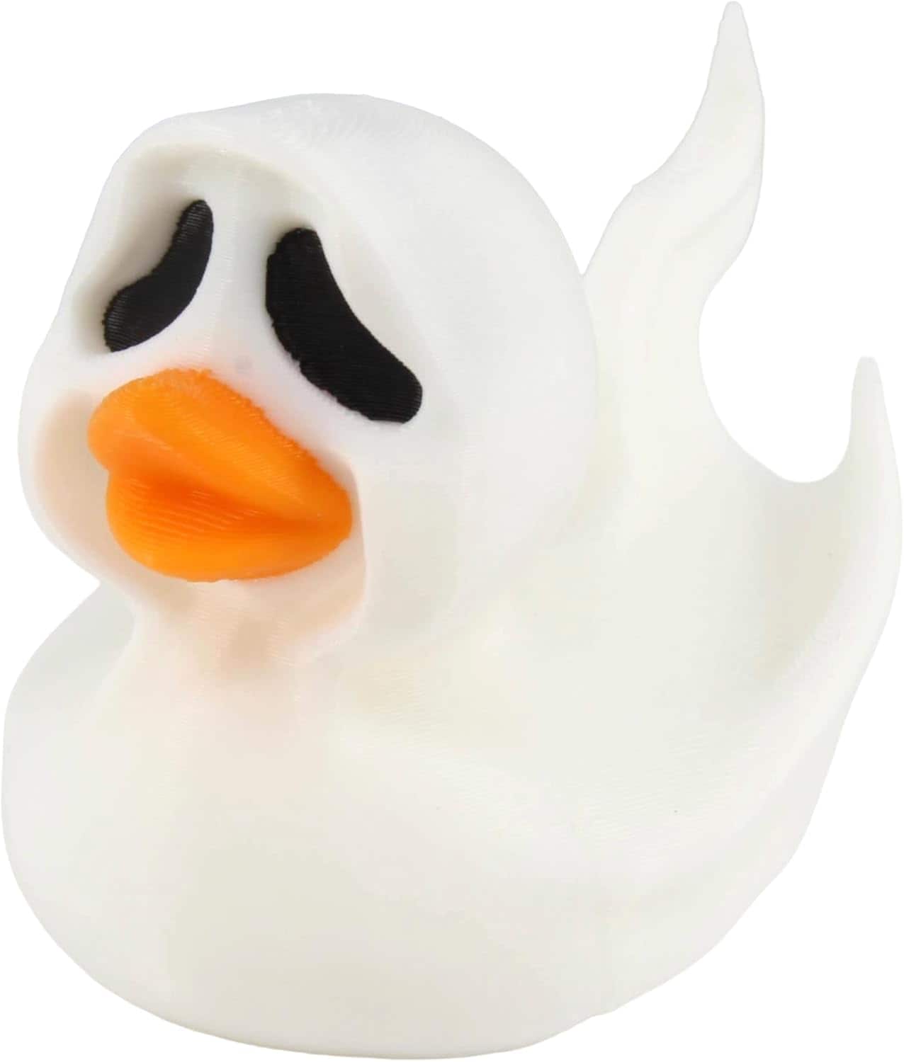 JuzToys - Spooky Ghost Duck Figurine 4x4 Ducking, Fun Car Dashboard Accessory, Ghost Figure Ducks for Cars, by PowerTRC - White