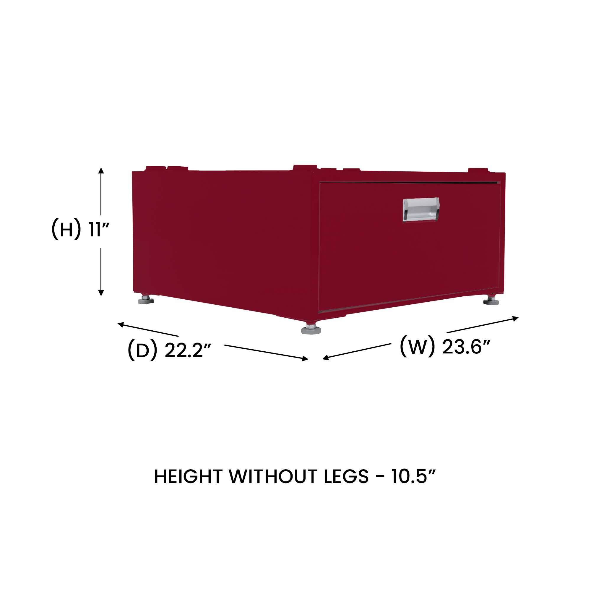 (H) 11"  
(D) 22.2"  
(W) 23.6"  

HEIGHT WITHOUT LEGS - 10.5"
