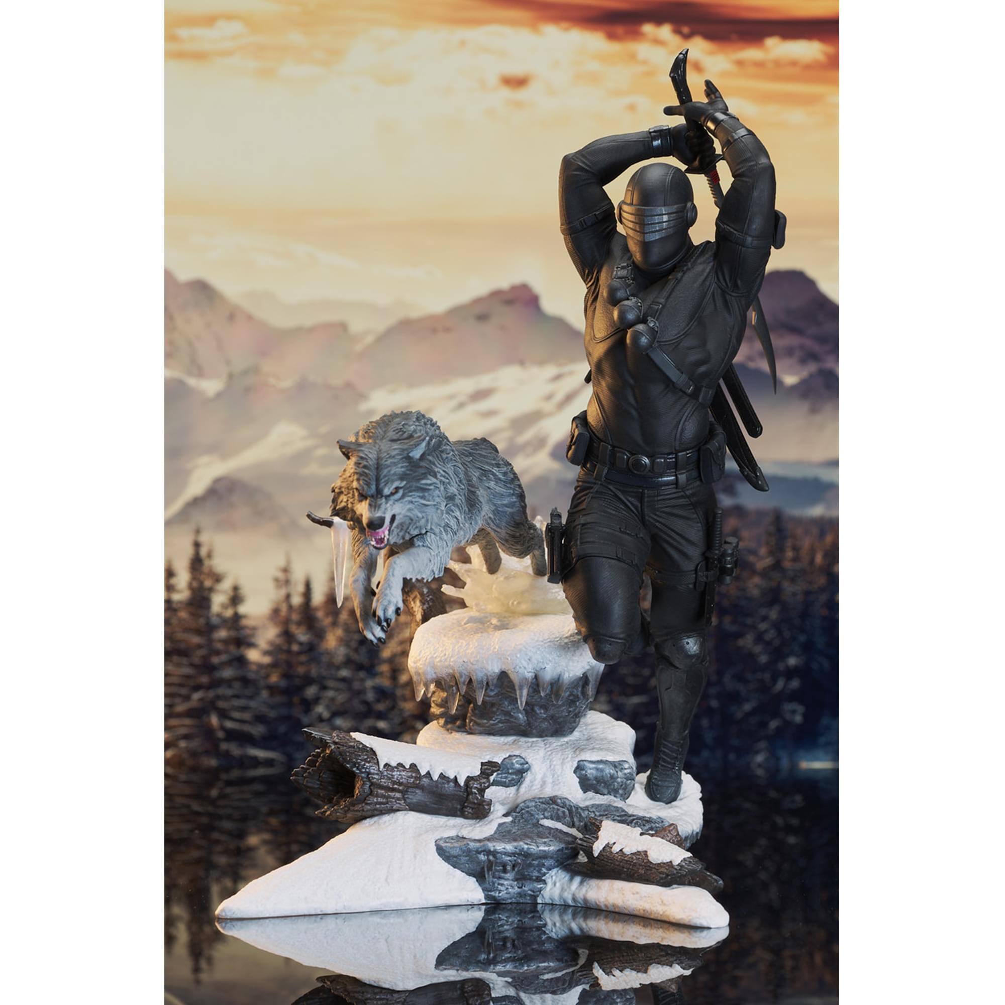 Alt View 10. G.I. Joe - Gi Joe Gallery Snake Eyes 11 Inch PVC Statue - Black.