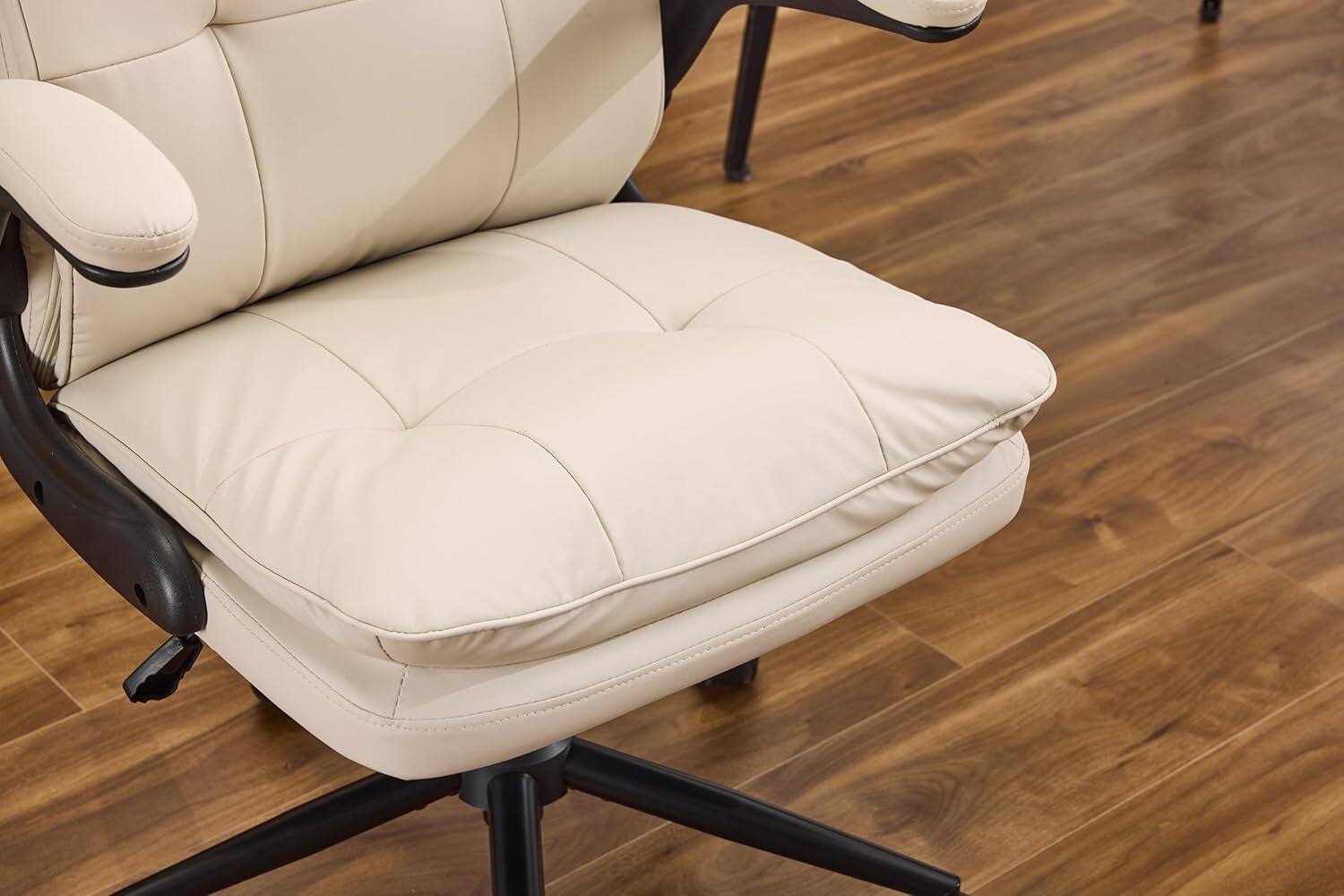Alt View 4. Winado - Desk Chair High-Back Computer Gaming Chair Removable wheels,360° Swivel,Adjustable Height,Flip-Up Arms,for Home Office - Light Khaki-Cat Scratch Pu.