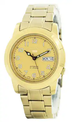 Seiko - Automatic 21 Jewels Japan Made SNKK38 SNKK38J1 SNKK38J Men's Watch - Gold