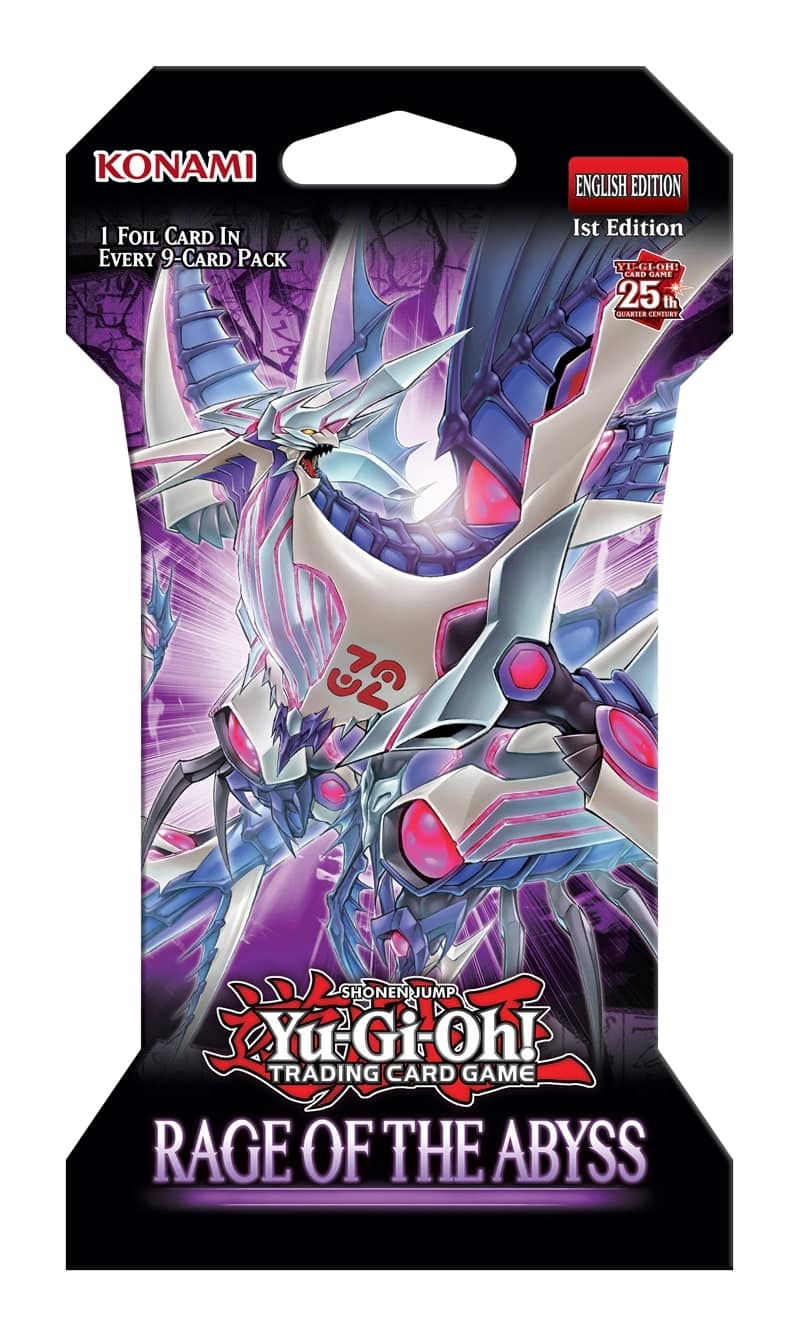 Konami English Edition Yu-Gi-Oh! Trading Card Game Rage of the Abyss 25th Anniversary 32-Card Starter Deck.