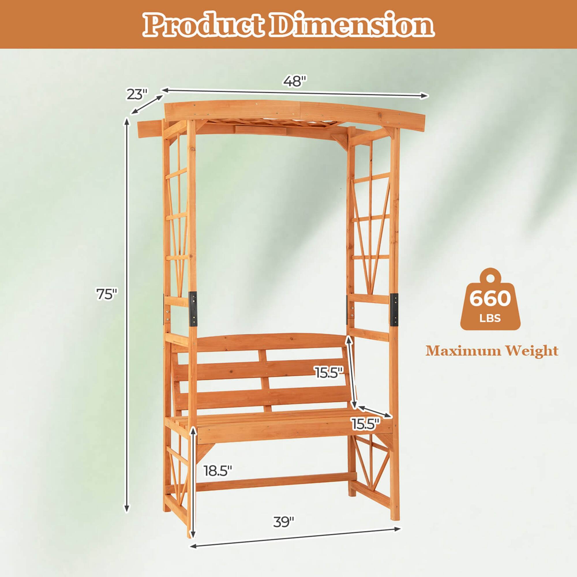 Product Dimension: 23" x 48" x 75" - 660 LBS
Maximum Weight: 15.5" x 18.5" x 39"