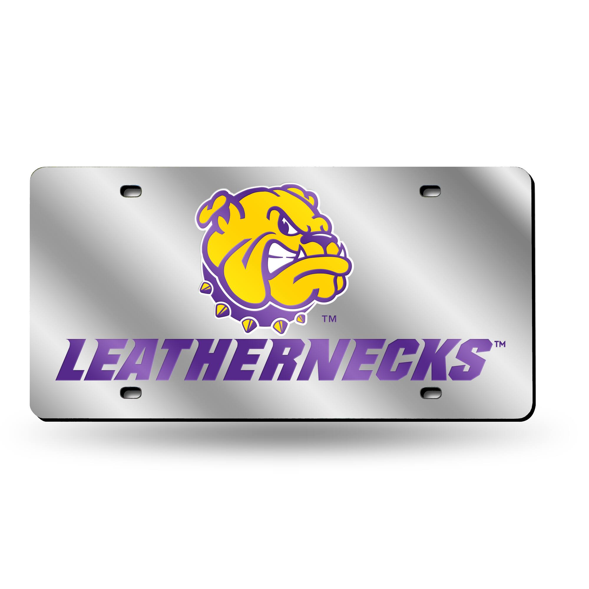 Western Illinois Fighting Leathernecks Acrylic License Plate Laser Tag
