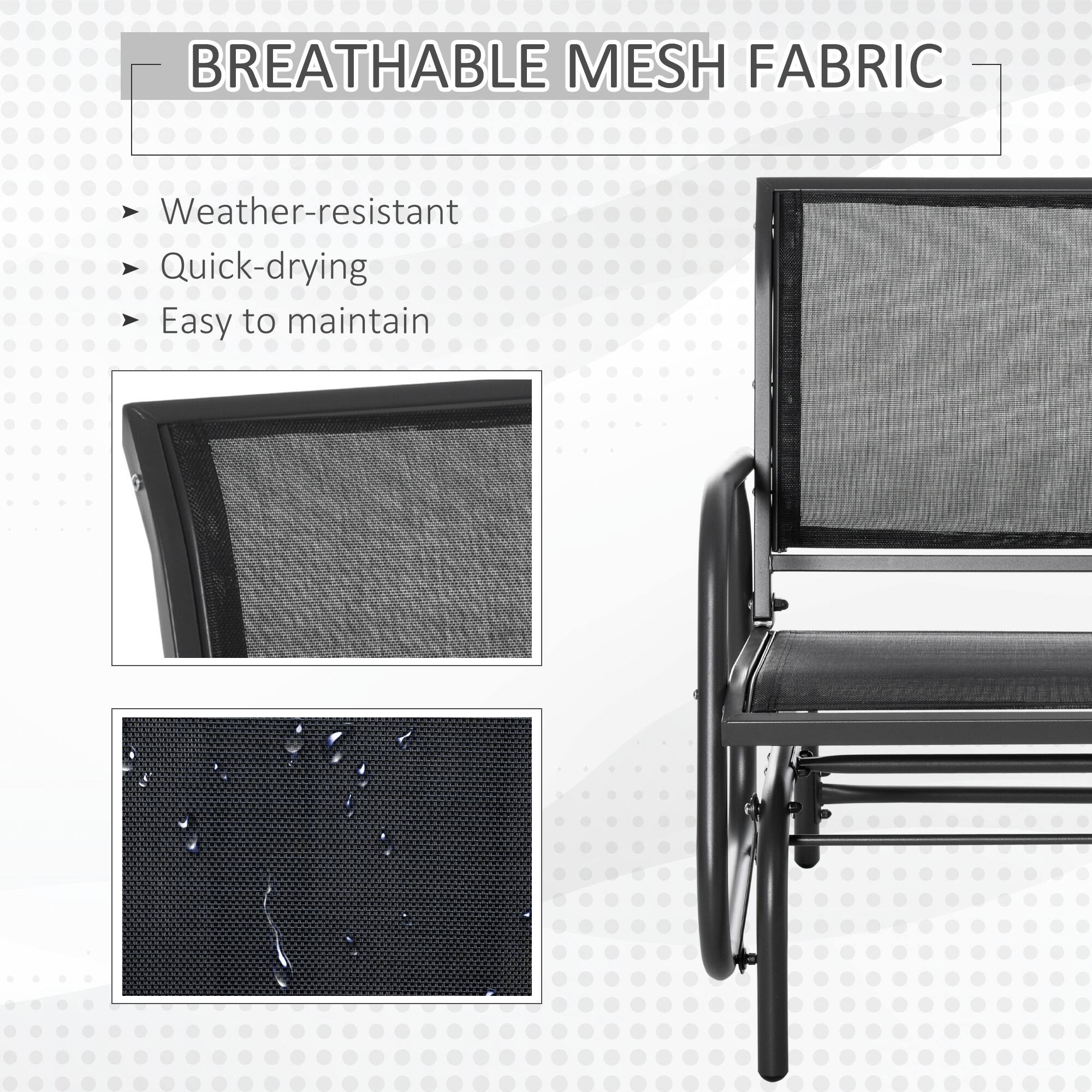 BREATHABLE MESH FABRIC

- Weather-resistant
- Quick-drying
- Easy to maintain