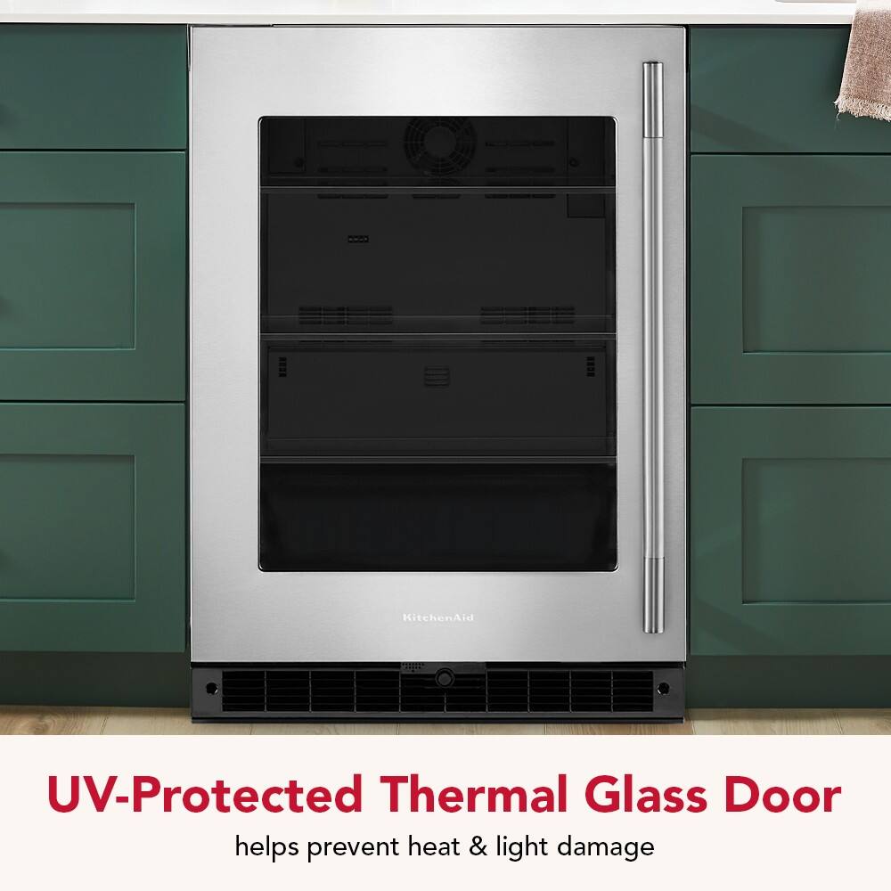 UV-Protected Thermal Glass Door helps prevent heat & light damage