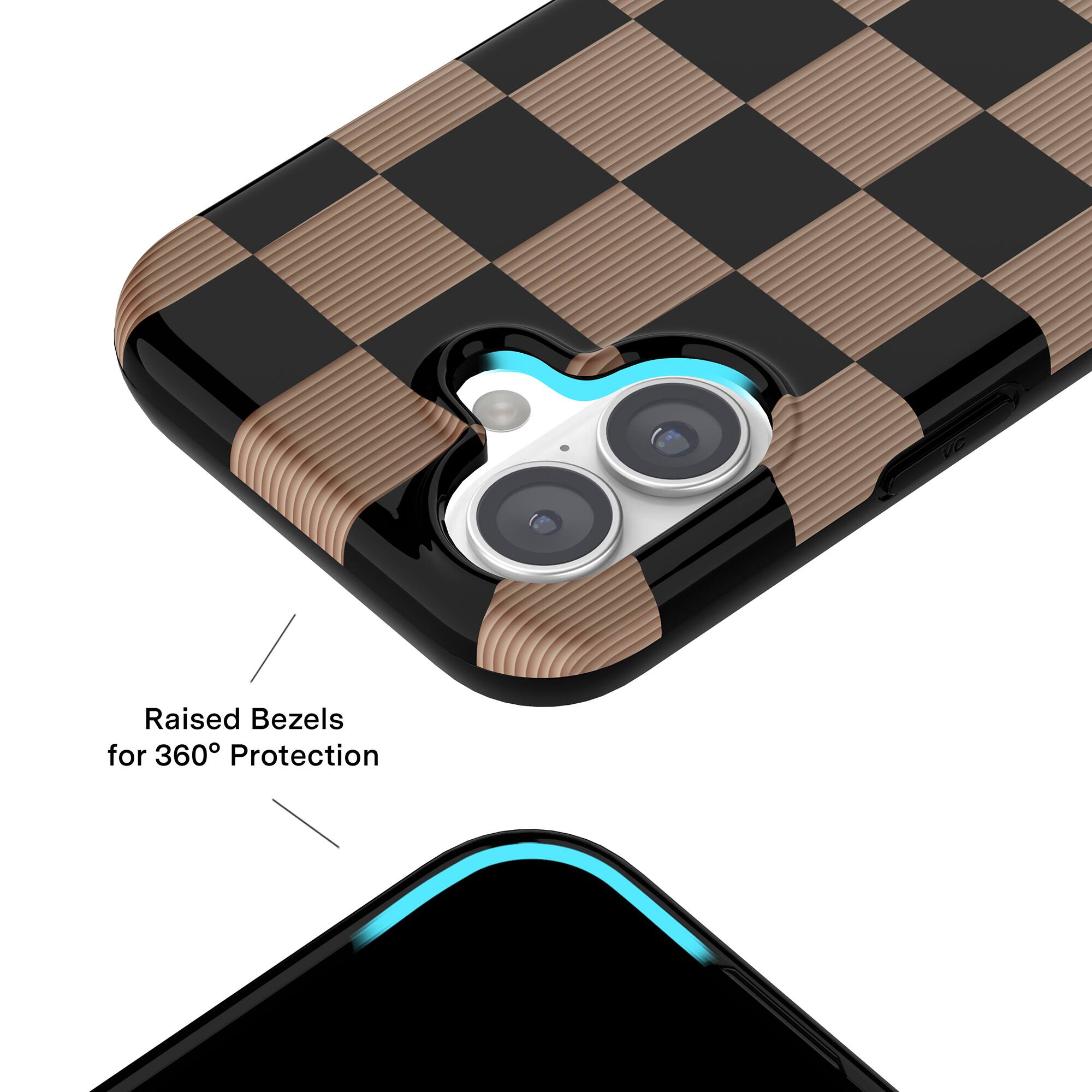 Raised Bezels for 360° Protection