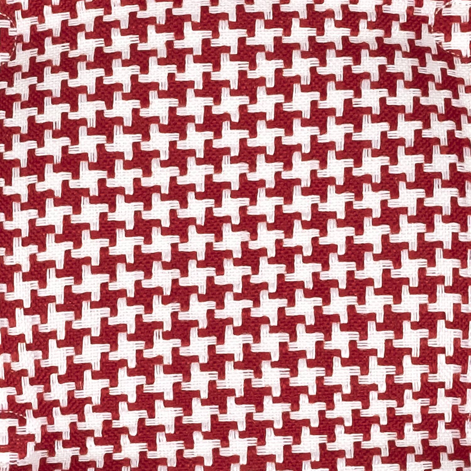 Alt View 1. Sweet Home Collection - Houndstooth Stitch U Shaped Memory Foam 17" x 16" Chair Cushions, 12-Pack - Red.