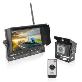 Pyle - 7” Monitor Safety System - Wireless Video Transmitter & Receiver, Waterproof, Night Vision for Vehicles