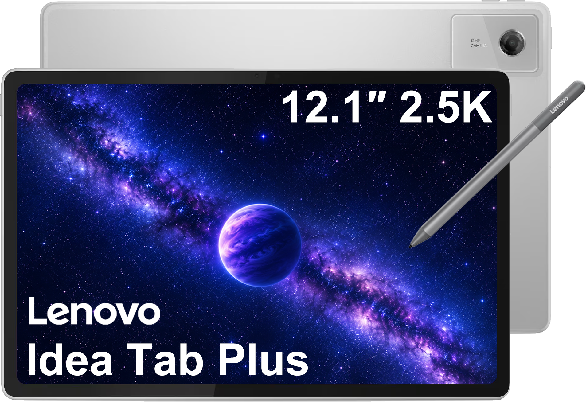 Lenovo - Idea Tab Plus - 12.1" 2.5K Tablet - 8GB RAM - 128GB UFS - MediaTek Dimensity 6400 2025 - Tab Pen Plus - Tab Pen Plus - Luna Grey