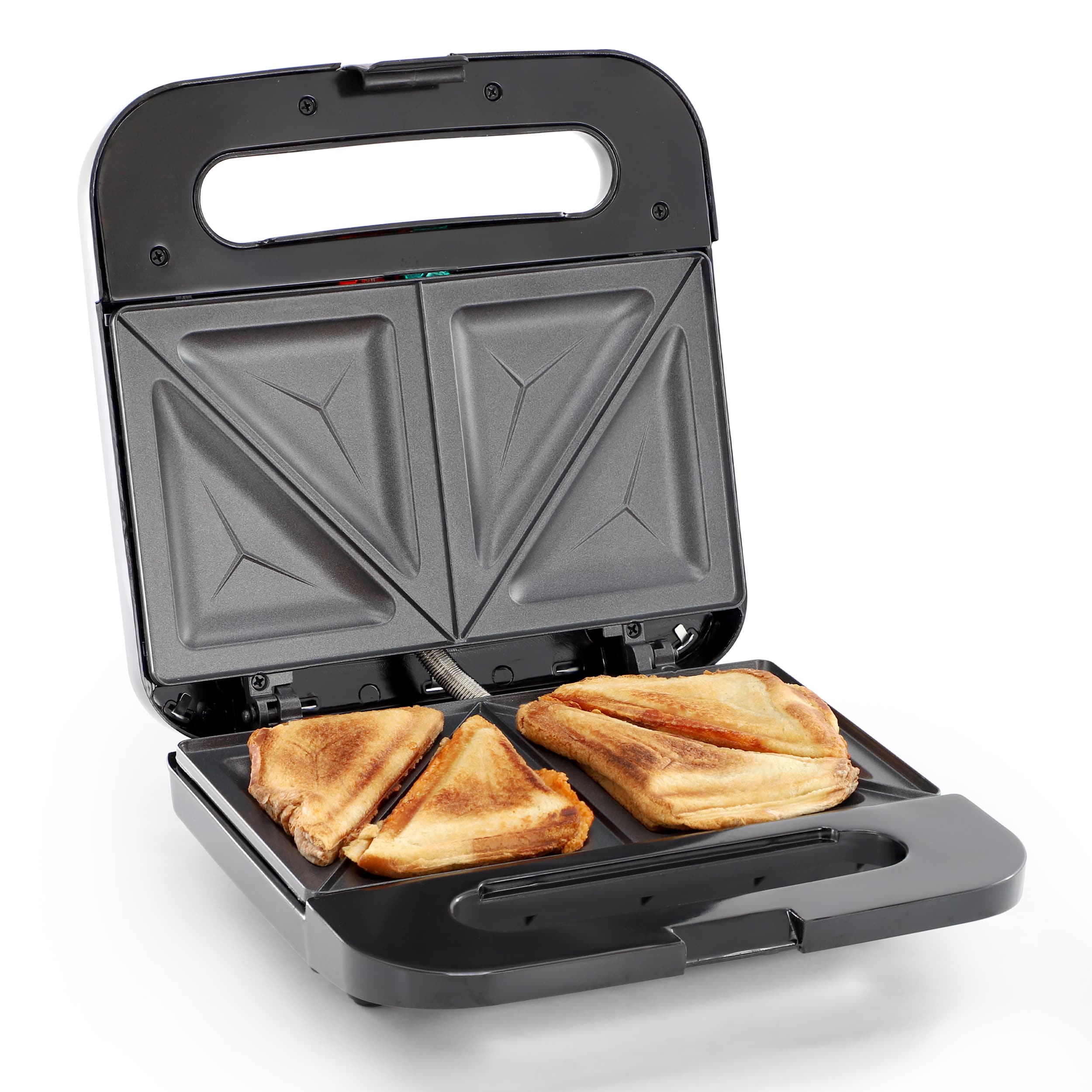 MegaChef - Electric Non-Stick Sandwich Maker - Silver