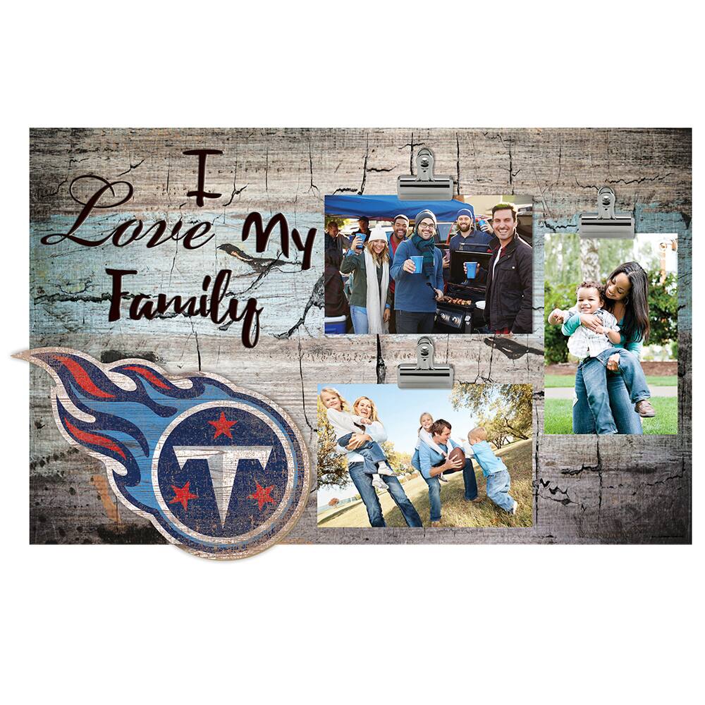Tennessee Titans 11" x 19" I Love My Family Clip Photo Frame