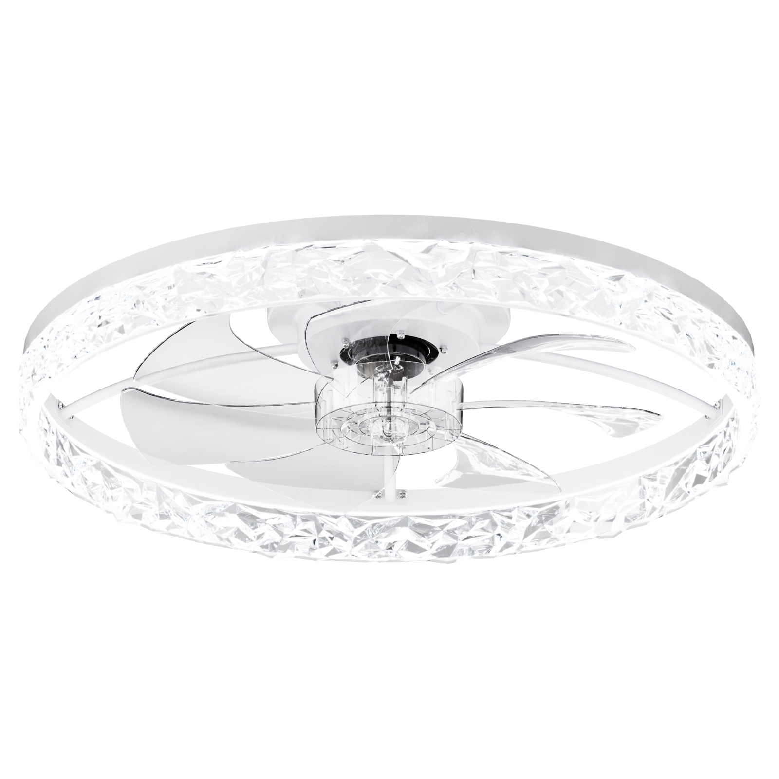 Alt View 5. Loheer - Loheer Ceiling Fan with Lights 23.6 Inch, Remote and App Control, Dimmable LED, 6 Speed Quiet DC Motor, White.