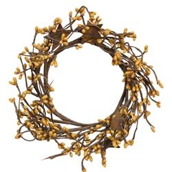 Angle. BreeBe - Pip Berry Ring With Stars Old Gold 4" - Gold, Brown.