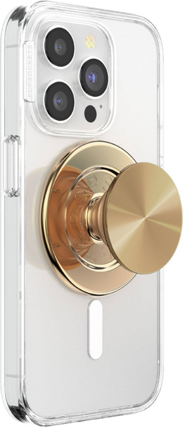 Left. PopSockets - MagSafe PopGrip Universal Magnetic Grip & Stand with Adapter Ring for Cell Phones - Alum Radial Gold.