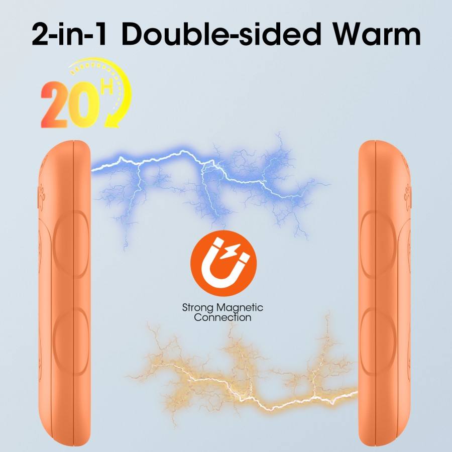 2-in-1 Double-sided Warm  
20°C  
Strong Magnetic Connection