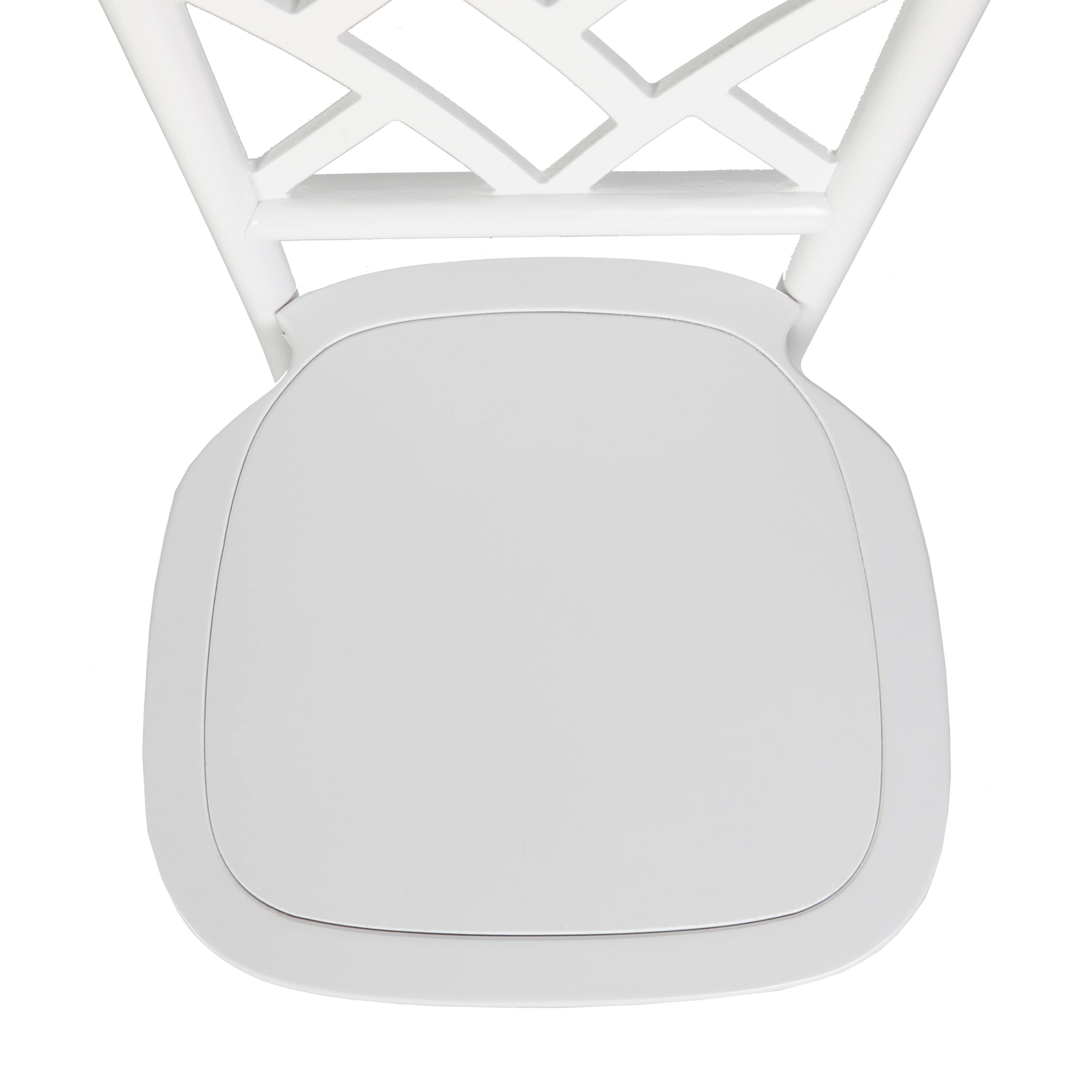 Alt View 9. Emma + Oliver - Decker Solid Wood Stack Dining Chair with Decorative Back Design - White.
