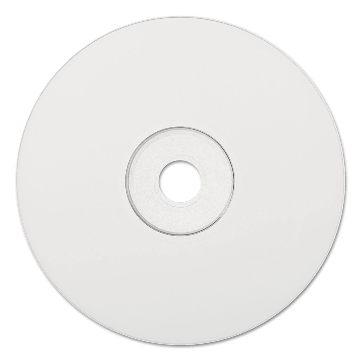 Alt View 2. Verbatim - Verbatim 95252 700 MB 52X CD-R White Inkjet Printable Hub Printable (100/Pack) - White.