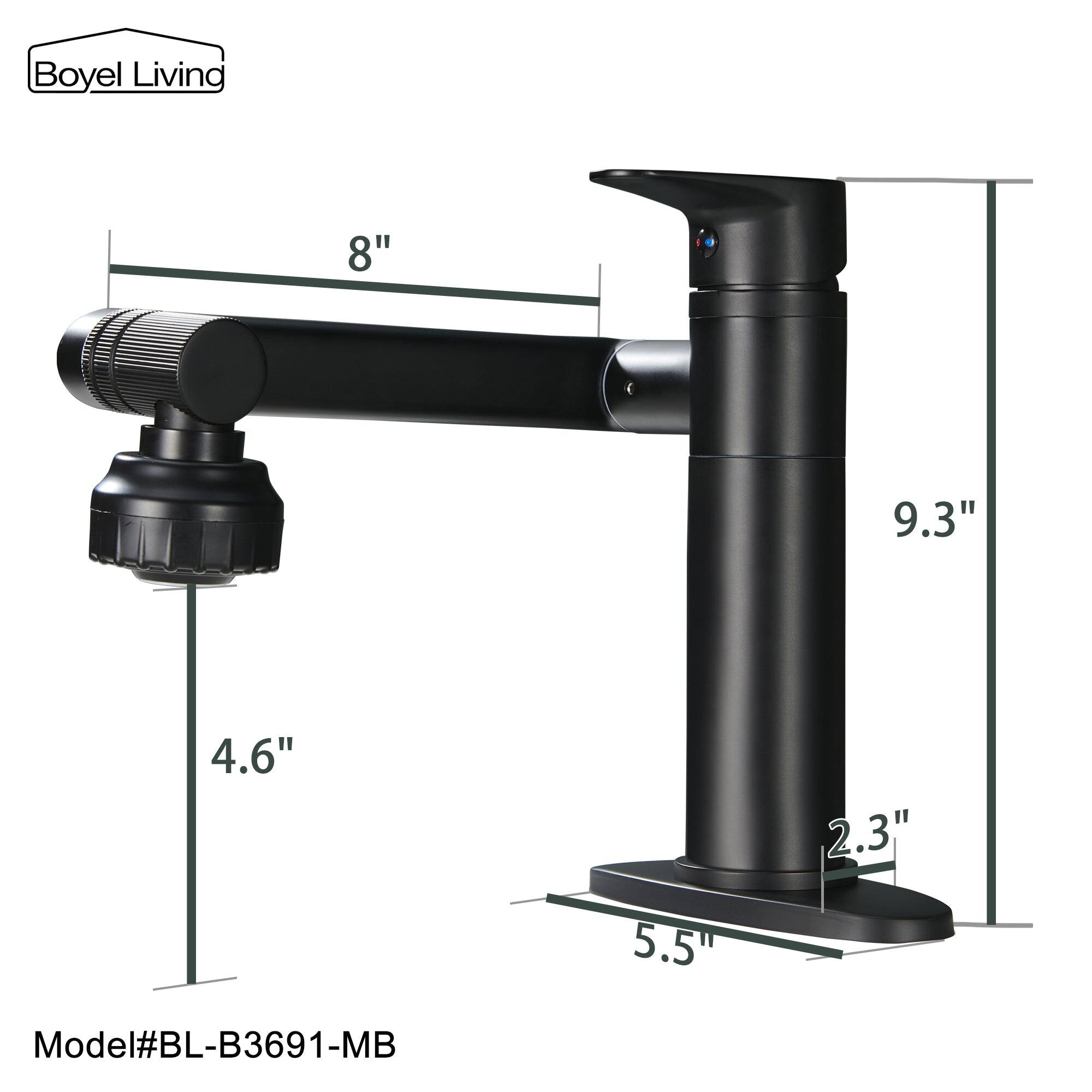 Boyel Living Model#BL-B3691-MB 8" 9.3" 4.6" 2.3" 5.5"