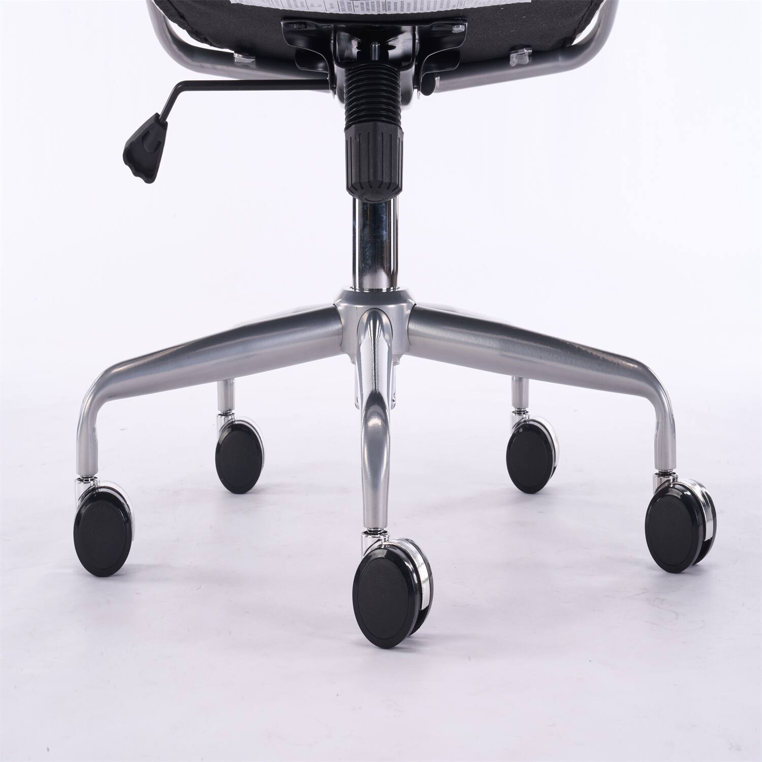 Back. Forest'nSky - Beige Ergonomic White Leather Office Chair, Reclining Backrest with Adjustable Height & 360° Swivel, Easy Assembly - Beige.