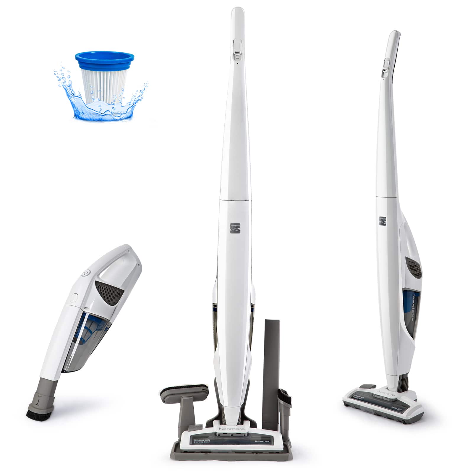 Kenmore - DS1030 Cordless Stick Vacuum Lightweight Cleaner 2-Speed Suction
