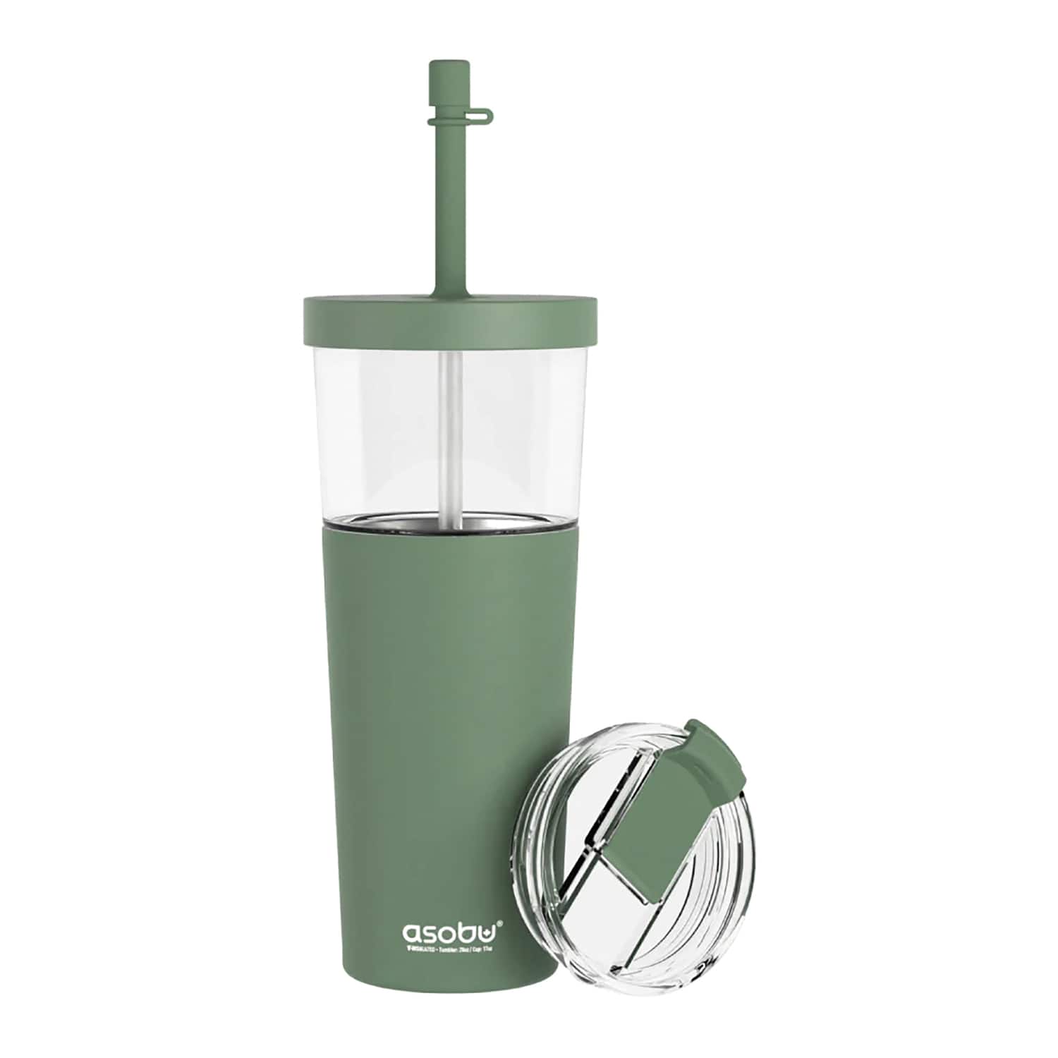 Asobu - Marina See-Through Triton Tumbler with Flexible Straw - Green