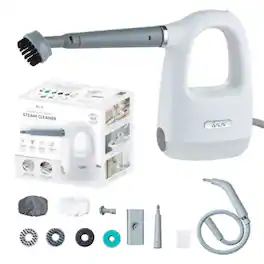 SALAV - Handheld Compact CleanSteam Steam Cleaner with 10Pc Accessories Set - White