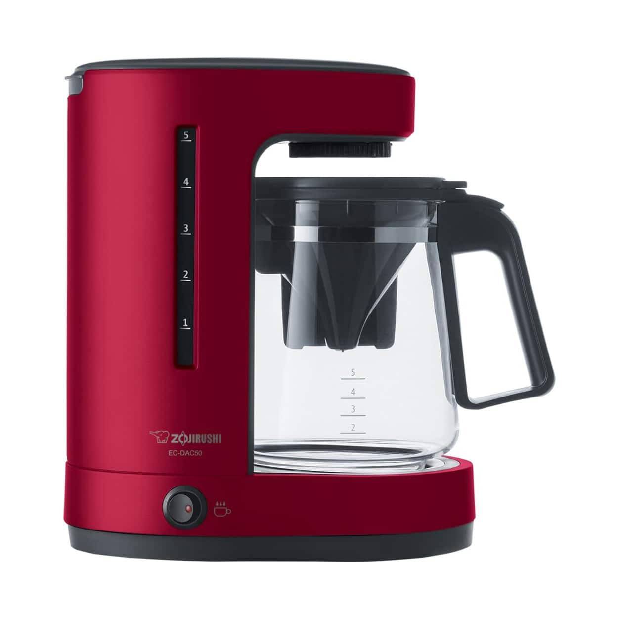Zojirushi - ZUTTO 5-Cup Coffee Maker with Removable Water Tank (PFAS Free) (Red) - Black/Black