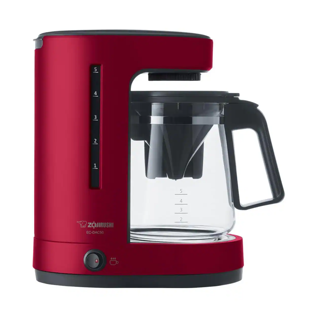 Zojirushi - ZUTTO 5-Cup Coffee Maker with Removable Water Tank (PFAS Free) (Red) - Black/Black