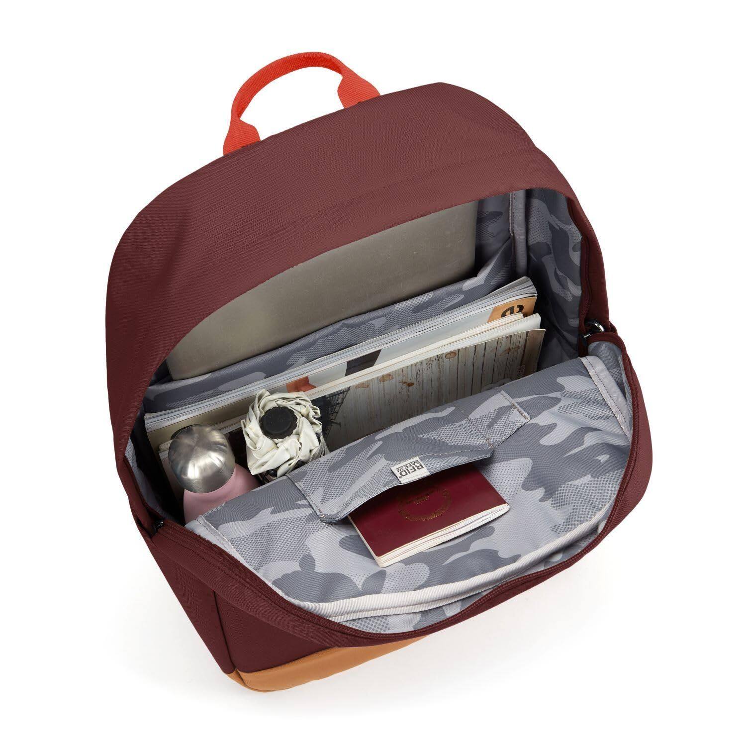 Alt View 2. Pacsafe - GO 25L Backpack, Garnet Red - Garnet Red.